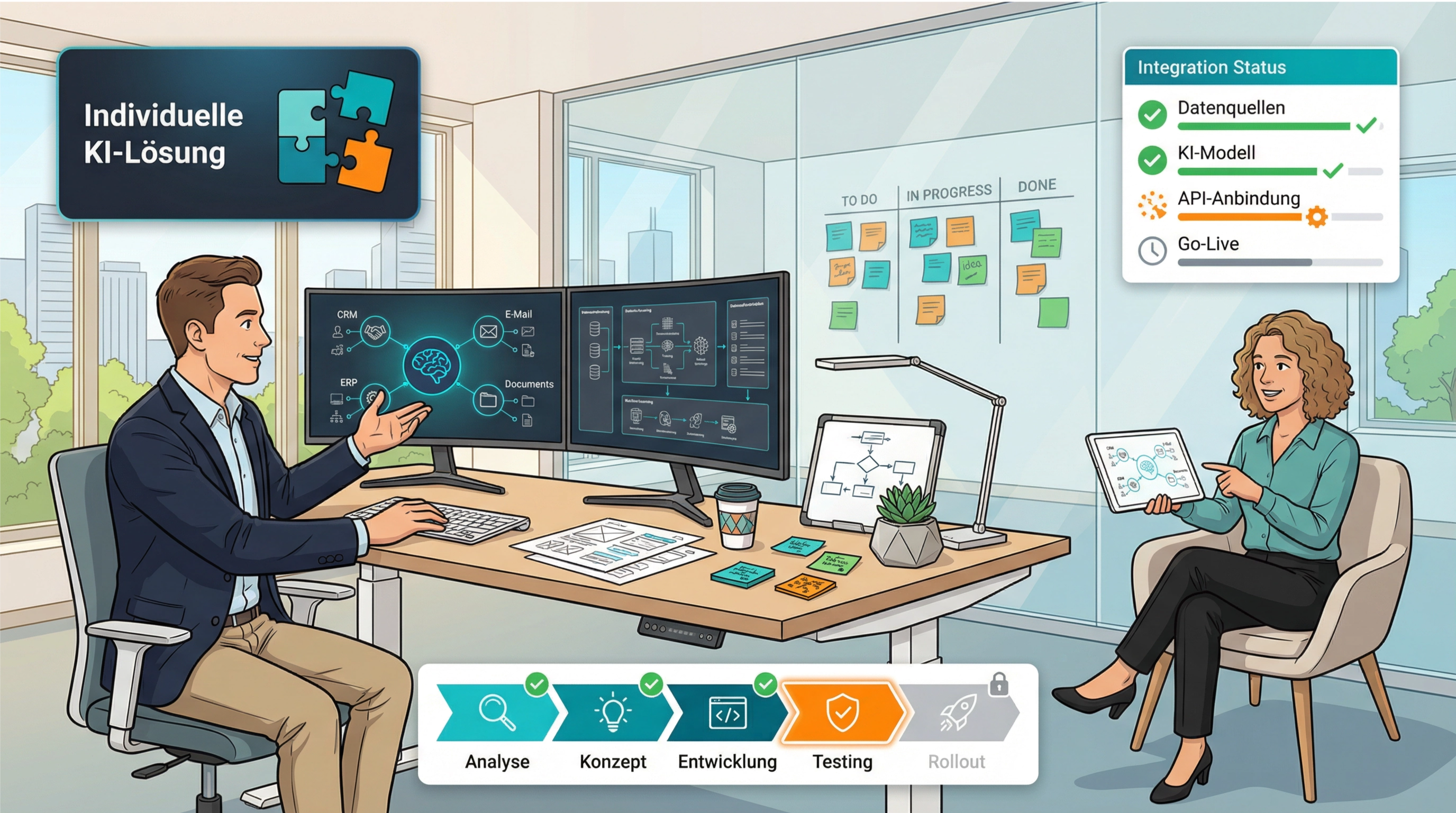 Maßgeschneiderte KI-Workflows für Ihre spezifischen Anforderungen.